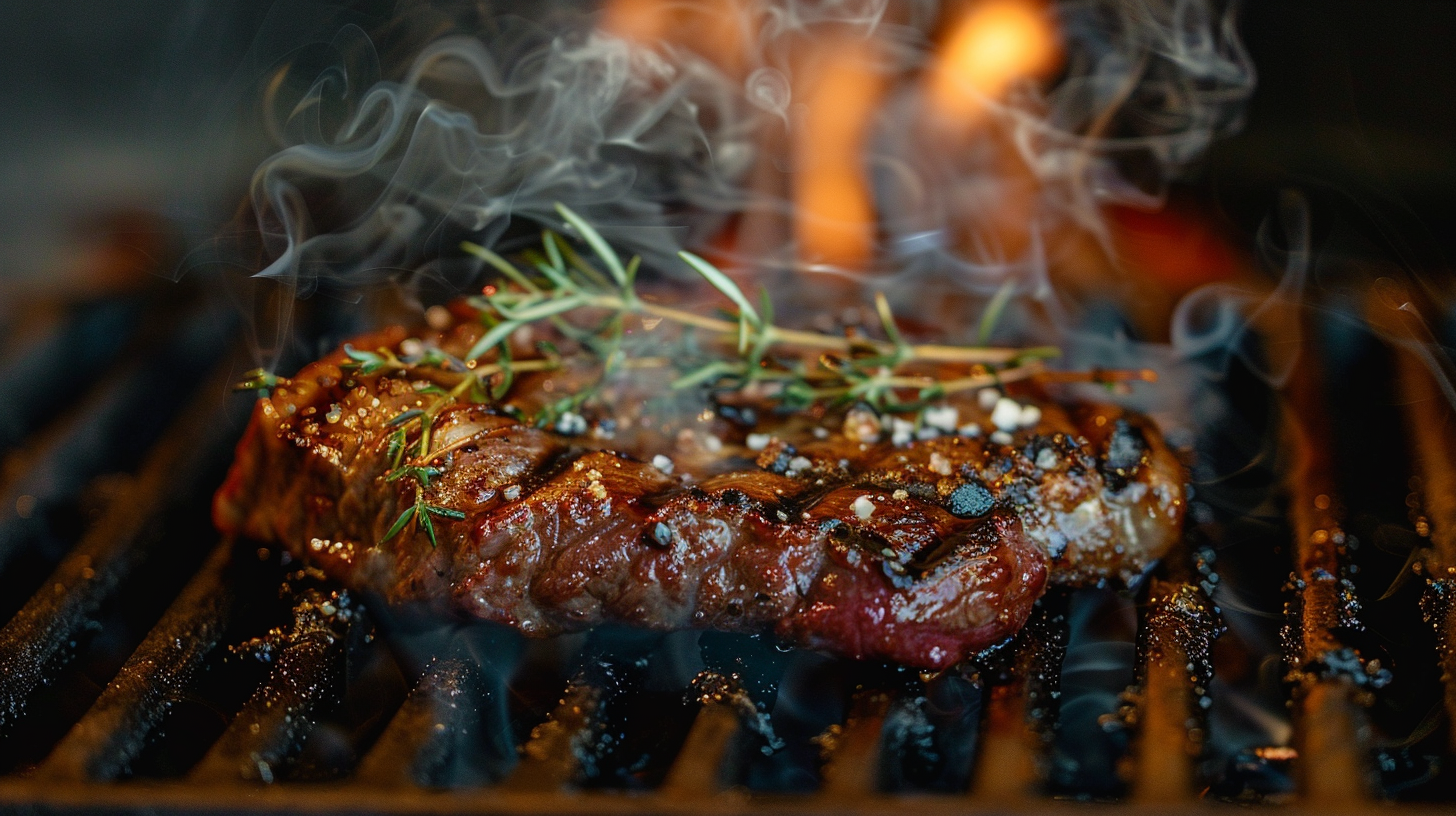 bœuf caveman style au kamado