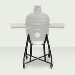 Chariot en métal noir pour Kamado Forest Grill 18", doté de roulettes robustes et d’une structure stable pour faciliter le déplacement et la sécurité lors de la cuisson.