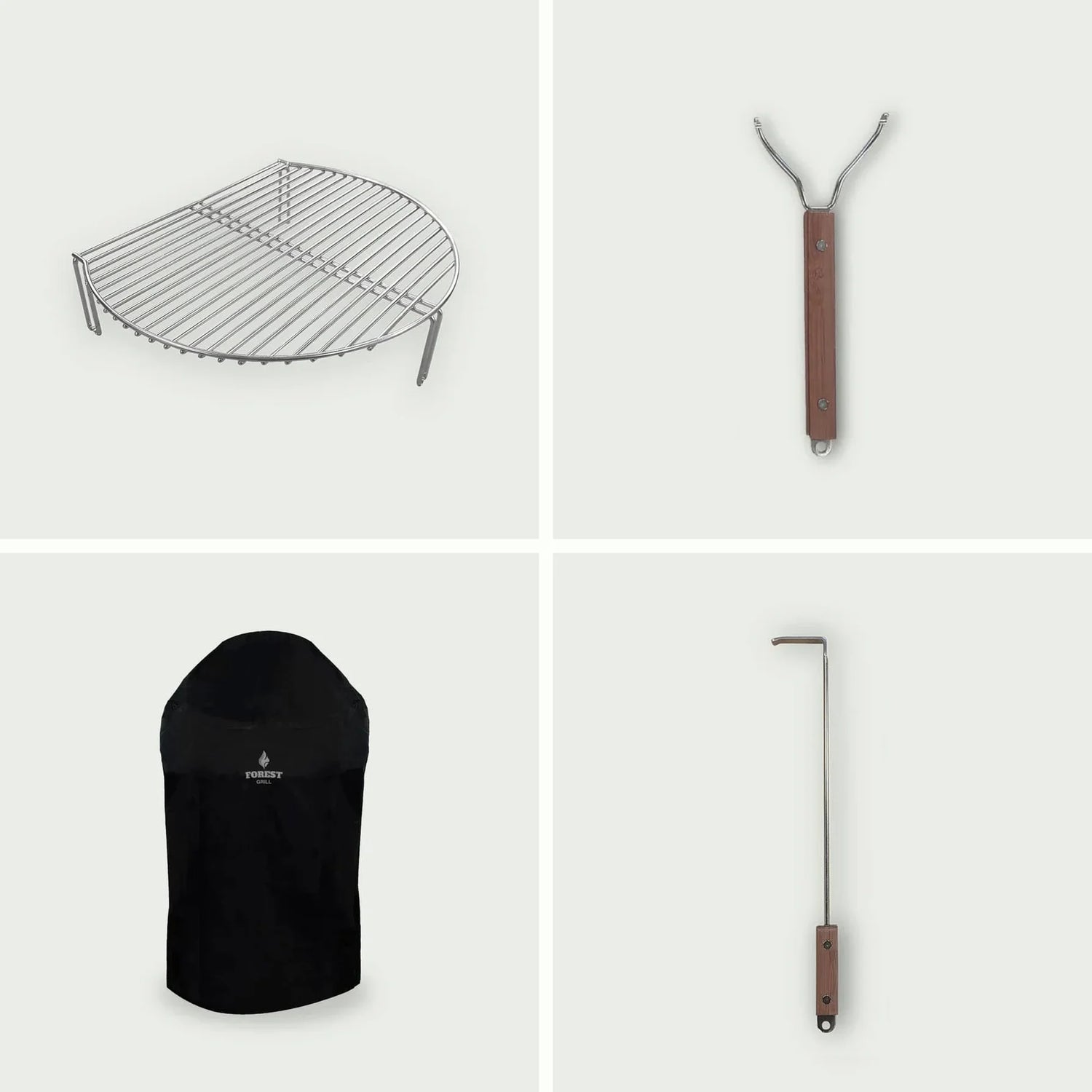 Protective cover + Grill extension + Ash rake + Grill handle for Forest 22"