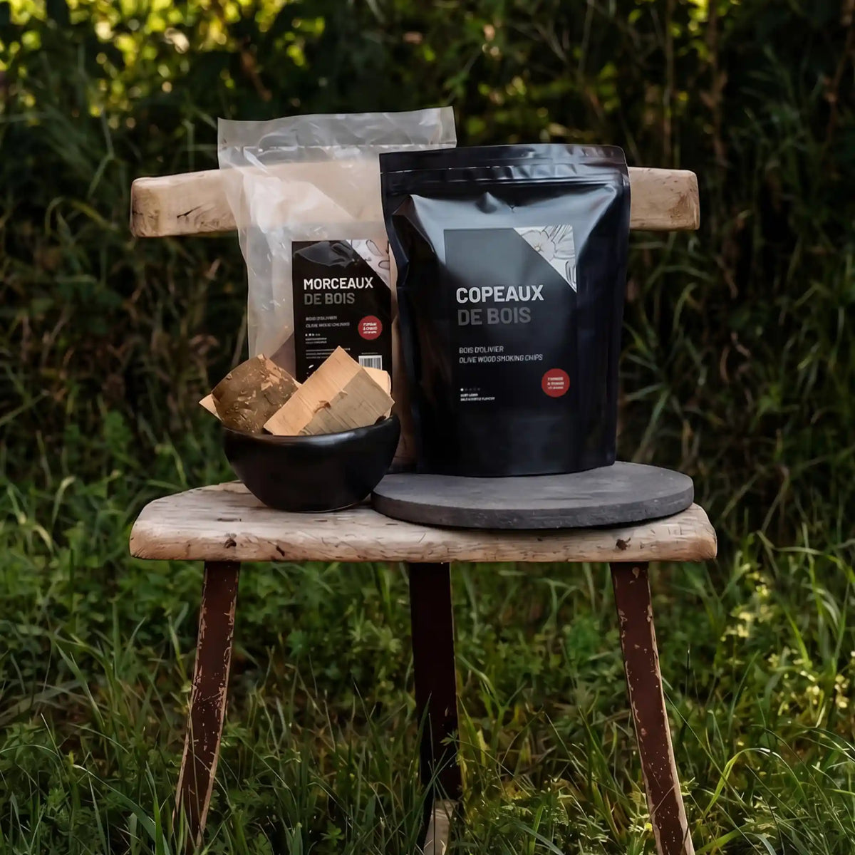 Pack de fumage Forest Grill avec copeaux de bois et morceaux de bois pour aromatiser les cuissons au kamado
