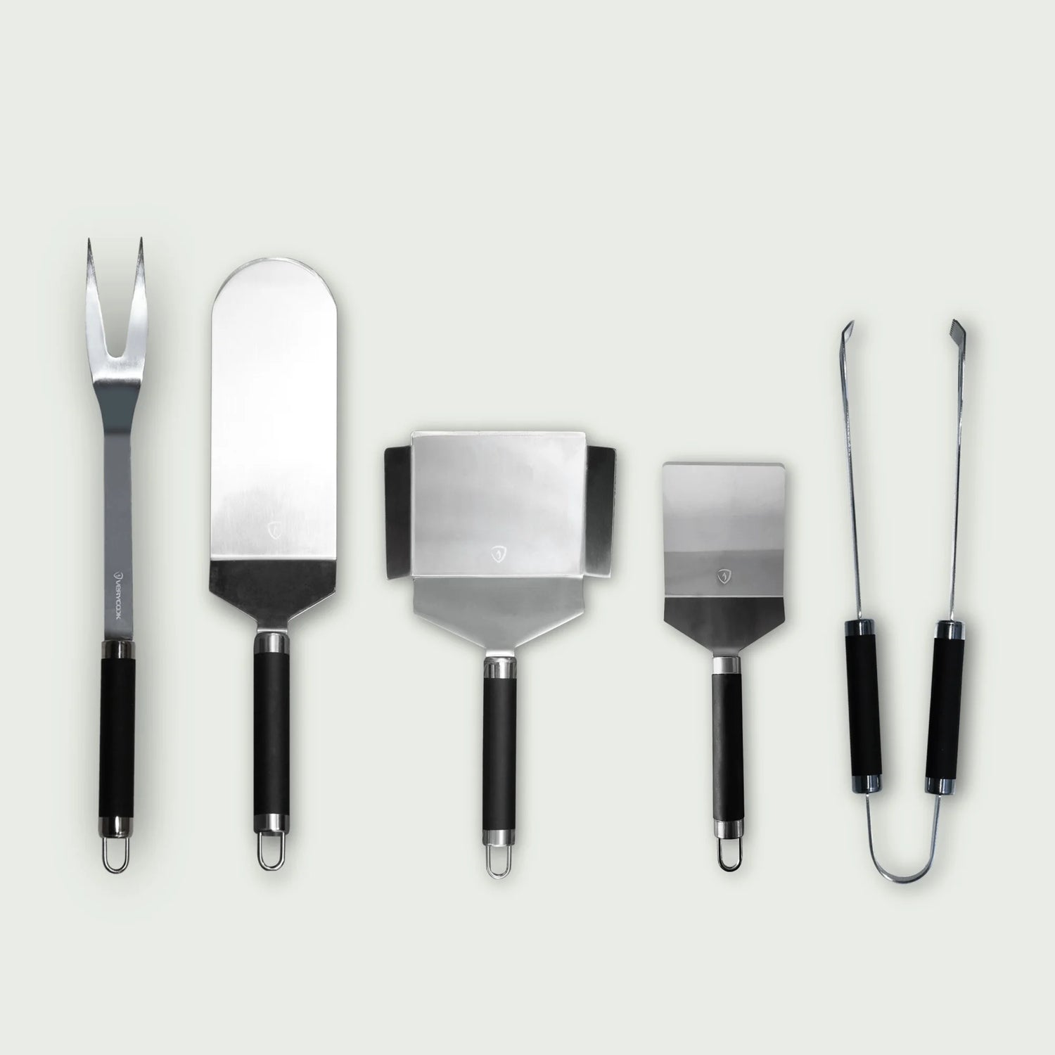 Set of 5 stainless steel spatulas
